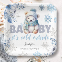 Baby het is koud buiten Schattige Boy Winter Baby 