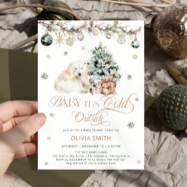 Baby het is koud buiten Schattige Polar Beer Baby  Kaart