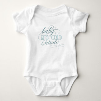 Baby Het is koud buiten Script Quote Baby Jumpsuit Romper