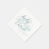 Baby Het is koud buiten Script Quote Napkin Blue Servetten (Hoek)