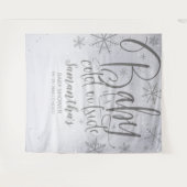 Baby Het is koud buiten Silver Baby shower Backdro Wandkleed (Voorkant (horizontaal))