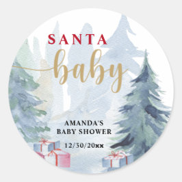 Baby het is koud buiten Sinterklaas baby shower Ronde Sticker