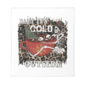 Baby Het is koud buiten Skeleton Kerstmis Notitieblok (Voorkant)