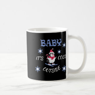 Baby het is koud buiten Skiën Pinguïn T-shirt Koffiemok