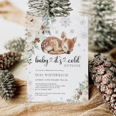 Baby Het is koud buiten slapen herten winterdouche Kaart