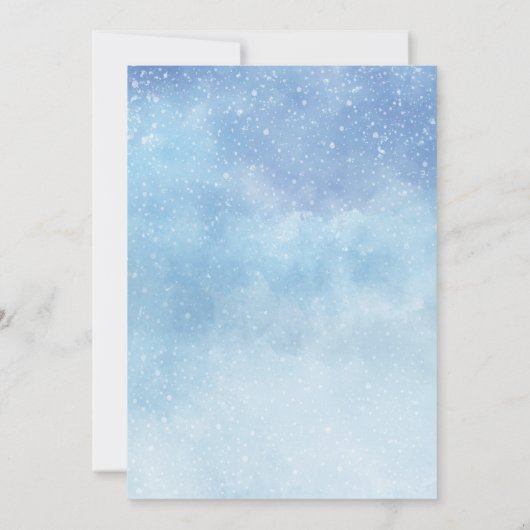 Baby Het is koud buiten sneeuw Baby shower nodigt  Kaart (Achterkant)