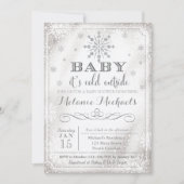 Baby Het is koud buiten sneeuw Baby shower nodigt  Kaart (Voorkant)