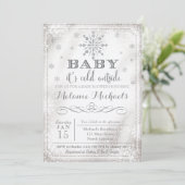 Baby Het is koud buiten sneeuw Baby shower nodigt  Kaart (Staand voorkant)