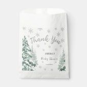 Baby het is koud buiten | Sneeuw Bedankt Favor Tas Bedankzakje (Voorkant)