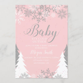 Baby Het is koud buiten sneeuwvlok baby shower Kaart