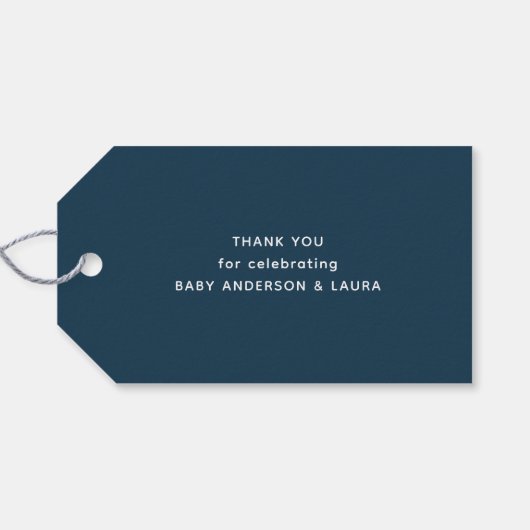 Baby Het is koud buiten Sneeuwvlok Dank je Cadeaulabel (Achterkant Horizontaal)