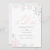 Baby Het is koud buiten sneeuwvlok meisje Baby sho Kaart (Voorkant)