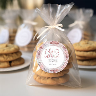 Baby Het is koud buiten sneeuwvlok meisje Baby sho Ronde Sticker