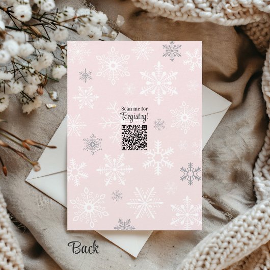 Baby het is koud buiten Sneeuwvlok meisje Winterdo Kaart