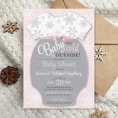 Baby het is koud buiten Sneeuwvlok meisje Winterdo Kaart