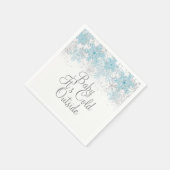 Baby Het is koud buiten sneeuwvlok servetten (Hoek)