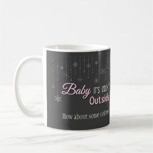 Baby het is koud buiten Sneeuwvlokken koffiemok