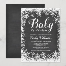 Baby Het is koud buiten sneeuwwinterBaby shower Kaart