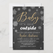 Baby Het is koud buiten Snowflake Baby shower Kaart