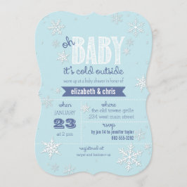Baby Het is koud buiten Snowflake Baby shower Kaart