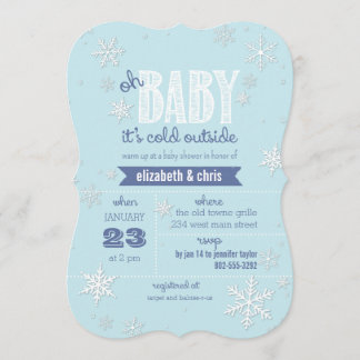 Baby Het is koud buiten Snowflake Baby shower Kaart