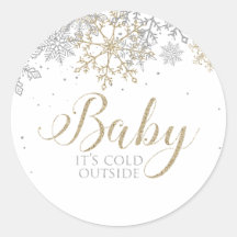 Baby Het is koud buiten Snowflake Baby shower