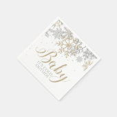 Baby Het is koud buiten Snowflake Baby shower Servet (Hoek)
