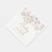 Baby Het is koud buiten Snowflake Baby shower Servet (Hoek)
