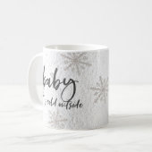 Baby Het is koud buiten Snowflake Koffiemok (Voorkant links)