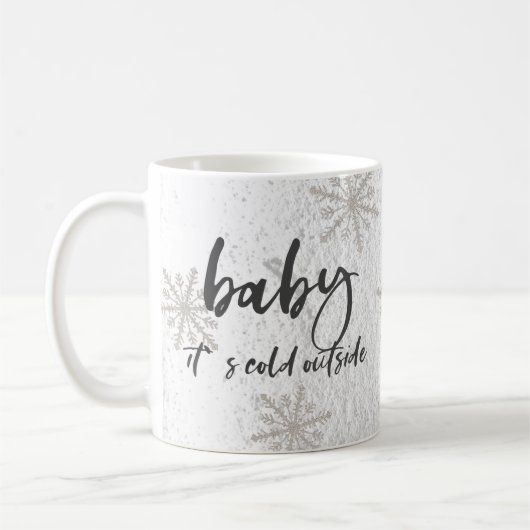 Baby Het is koud buiten Snowflake Koffiemok (Links)