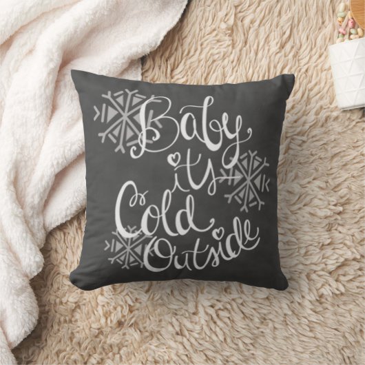 Baby Het is koud buiten Snowflake Pillow Kussen (Deken)
