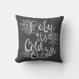 Baby Het is koud buiten Snowflake Pillow Kussen