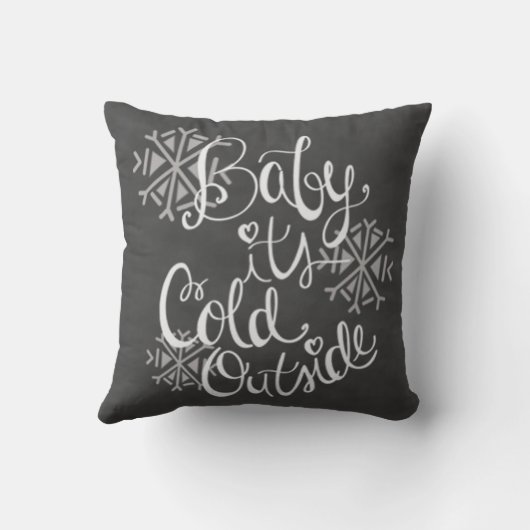 Baby Het is koud buiten Snowflake Pillow Kussen (Achterkant)