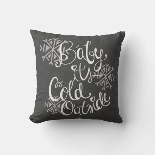 Baby Het is koud buiten Snowflake Pillow Kussen (Voorkant)