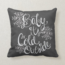Baby Het is koud buiten Snowflake Pillow Kussen
