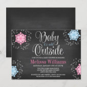 Baby Het is Koud Buiten Snowflakes Baby shower Kaart (Voorkant / Achterkant)