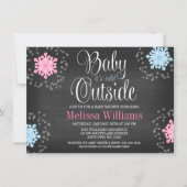 Baby Het is Koud Buiten Snowflakes Baby shower Kaart (Voorkant)