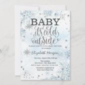 Baby Het is Koud Buiten Snowflakes Baby shower Kaart (Voorkant)