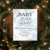 Baby Het is Koud Buiten Snowflakes Baby shower Kaart