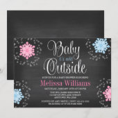 Baby Het is Koud Buiten Snowflakes Baby shower Kaart (Voorkant / Achterkant)