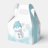 Baby Het is koud buiten Snowman Baby shower Bedankdoosjes (Achterkant)
