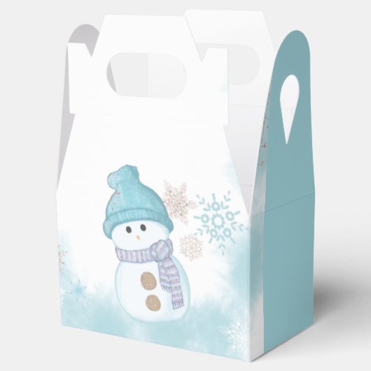 Baby Het is koud buiten Snowman Baby shower Bedankdoosjes (Geopend)