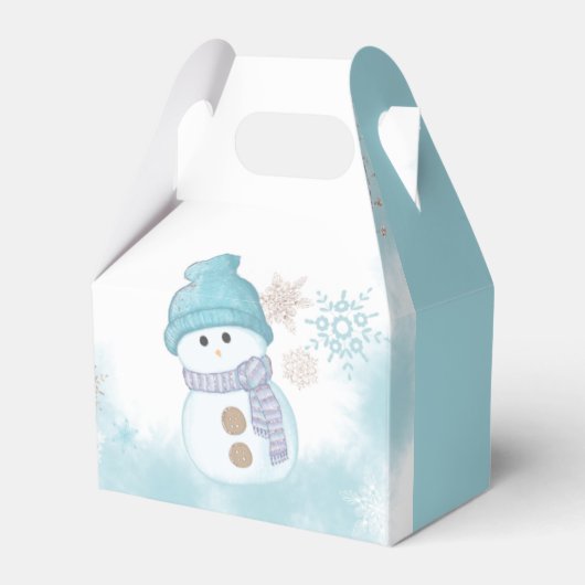 Baby Het is koud buiten Snowman Baby shower Bedankdoosjes (Voorkant Zijde)
