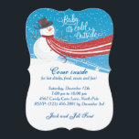 Baby Het is koud buiten Snowman kerstfeest Kaart<br><div class="desc">Pas deze schattige uitnodiging van de Snowman Holiday Party van 5 x 7 inch aan. Klik de Customize knoop om het exemplaar en/of de doopvonten op deze unieke steun te veranderen die-besnoeiing kaart (of andere 5 x 7 opties te proberen)! Cute snowman met een pet en een lange rode sjaal...</div>
