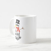 Baby Het is koud buiten Snowman met Initiaal Coffe Koffiemok (Voorkant links)