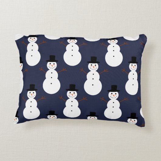 Baby Het is koud buiten Snowman Pattern Accent Kussen (Achterkant)