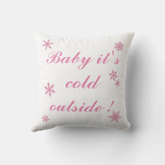 Baby het is koud buiten Snowman Pillow Kussen (Achterkant)