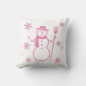 Baby het is koud buiten Snowman Pillow Kussen (Voorkant)