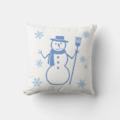 Baby het is koud buiten Snowman Pillow Kussen (Voorkant)