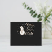 Baby Het is koud buiten Snowman Snowmen Briefkaart (Staand voorkant)